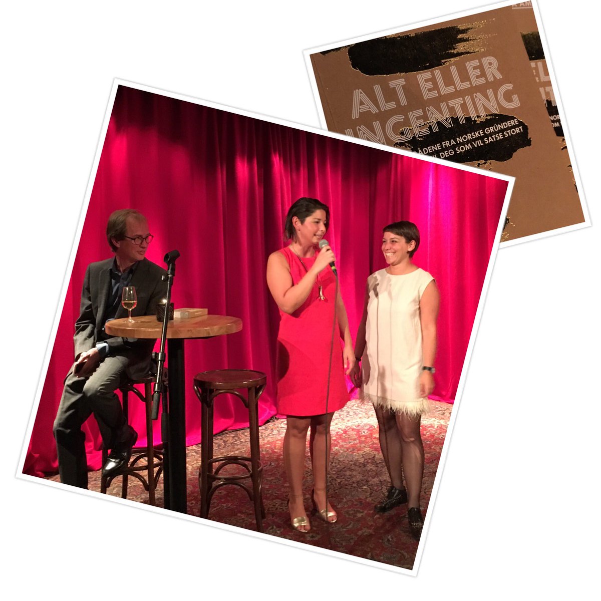 Koser meg på boklansering. <a href="/MariaAmeli/">Maria Amelie</a> #altelleringenting. Gründer i magen? Da trenger du å lære av forbilder. Lære entreprenørskap. Denne!