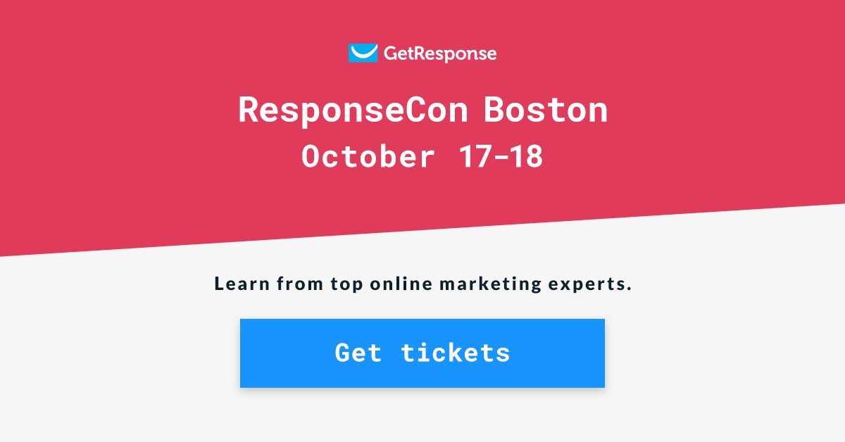 BrennerMichael's tweet photo. Come to @getresponse #ResponseCon in Boston 10/17: https://t.co/O7OJmE4uSs Register: https://t.co/5Vy2edaYdP https://t.co/xWzi4MWCV8