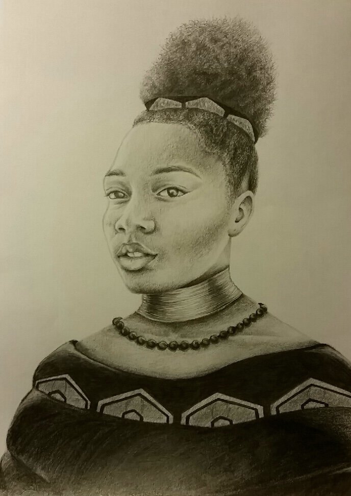 MaddyCaless's tweet photo. Finished another drawing Y'all 

#NigerianQueen #pencildrawing #Rebecca #Art #Portrait https://t.co/RTiVAPsgyU