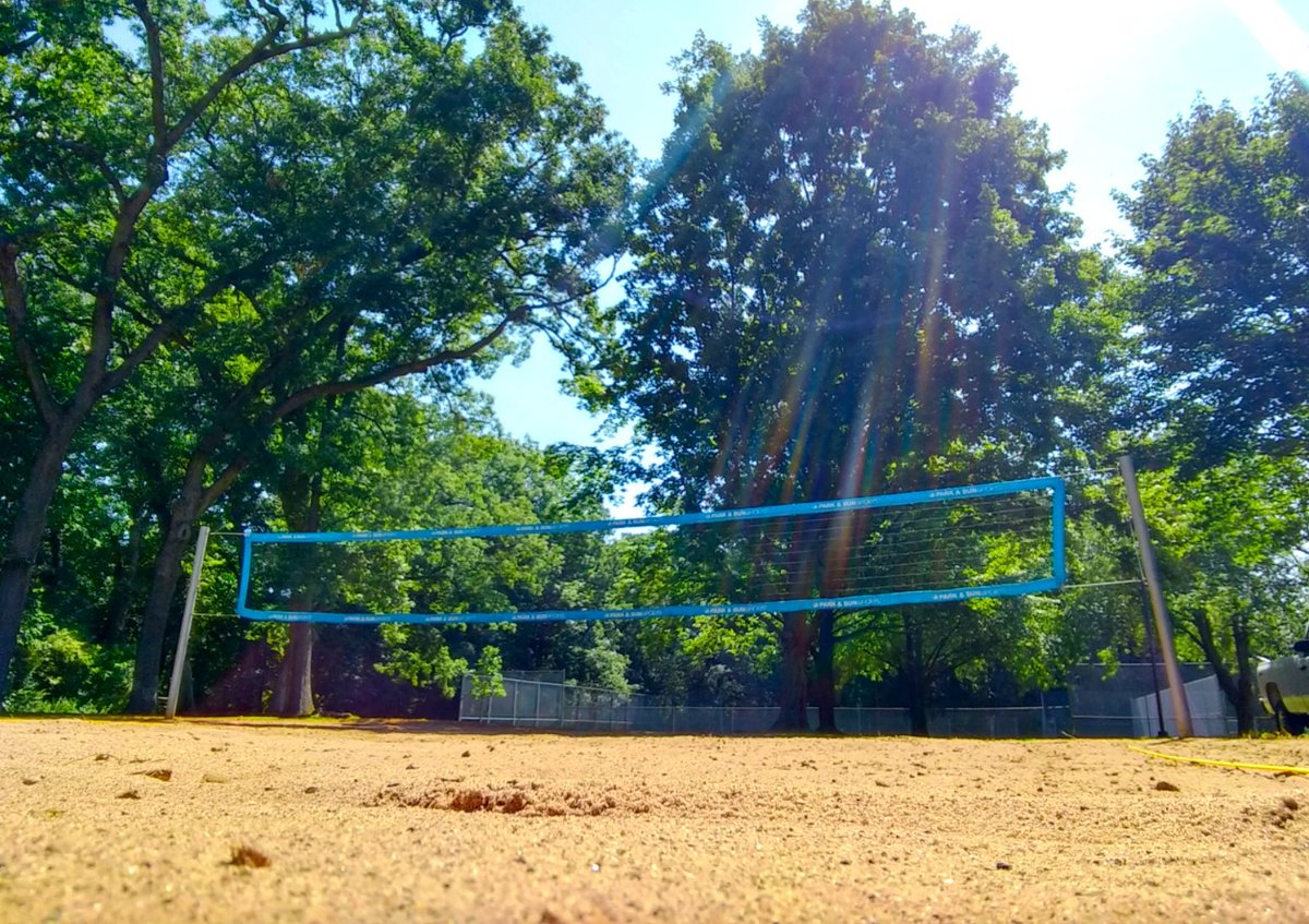 turfjack24's tweet image. Sand VB courts are prepped for this weekend's student tournament @Augustana_IL #Enjoy😀