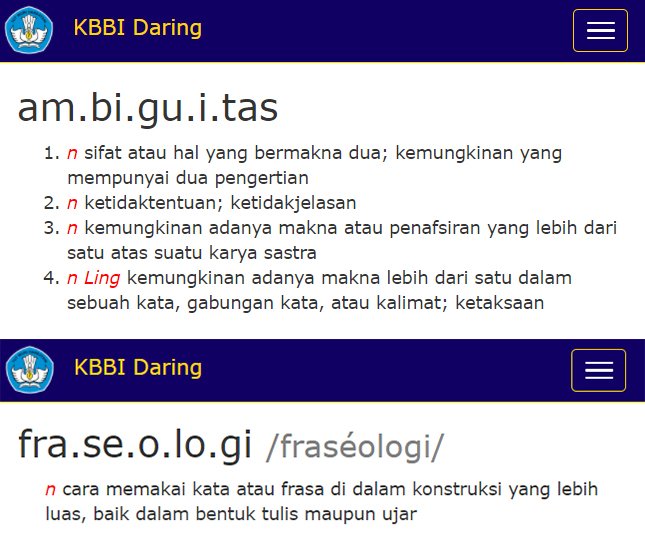 Ivan Lanin On Twitter ambiguitas ketaksaan Dan Fraseologi kbbi 