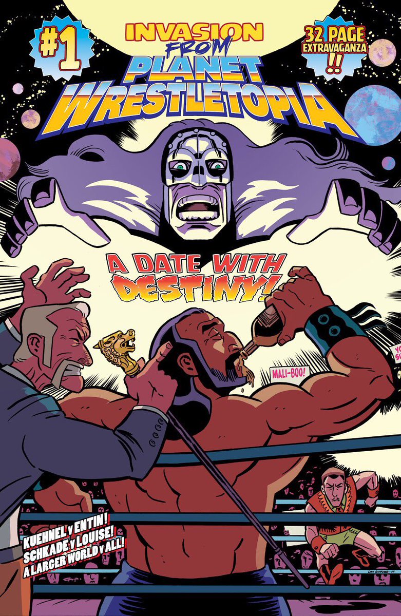 scottfoe's tweet photo. I ❤️ that we live in a 🌎 where Invasion From Wrestletopia #comics can get published by 👬 with a 💻 and a dream. 💪💪💪 https://t.co/iXtMXxnU32 https://t.co/2mKFC25bi1