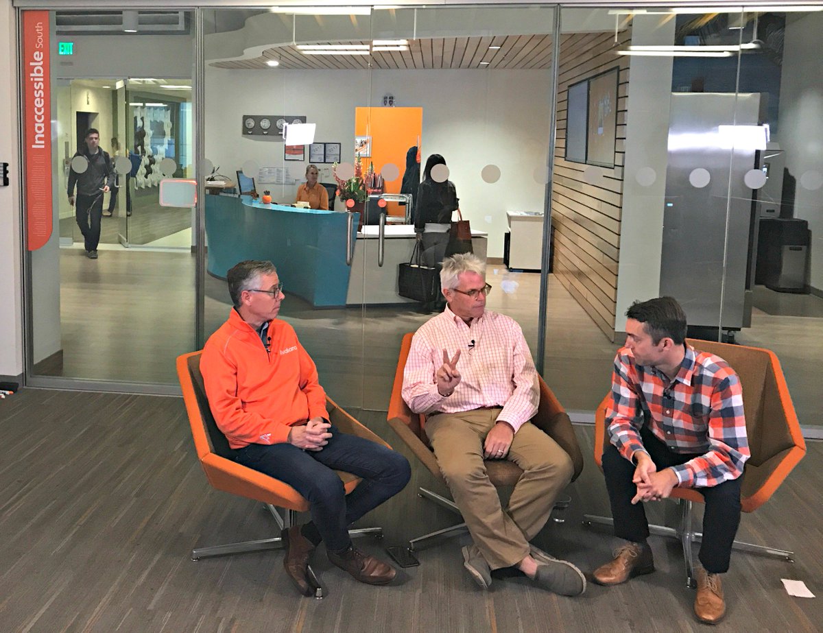 scottmmcfarlane's tweet photo. Big thanks to CFO Bill Ingram for joining @will_frei &amp; I for @avalara's monthly employee update, AvaChat. Great insights! #AvaCulture https://t.co/FMnvwdHNPL