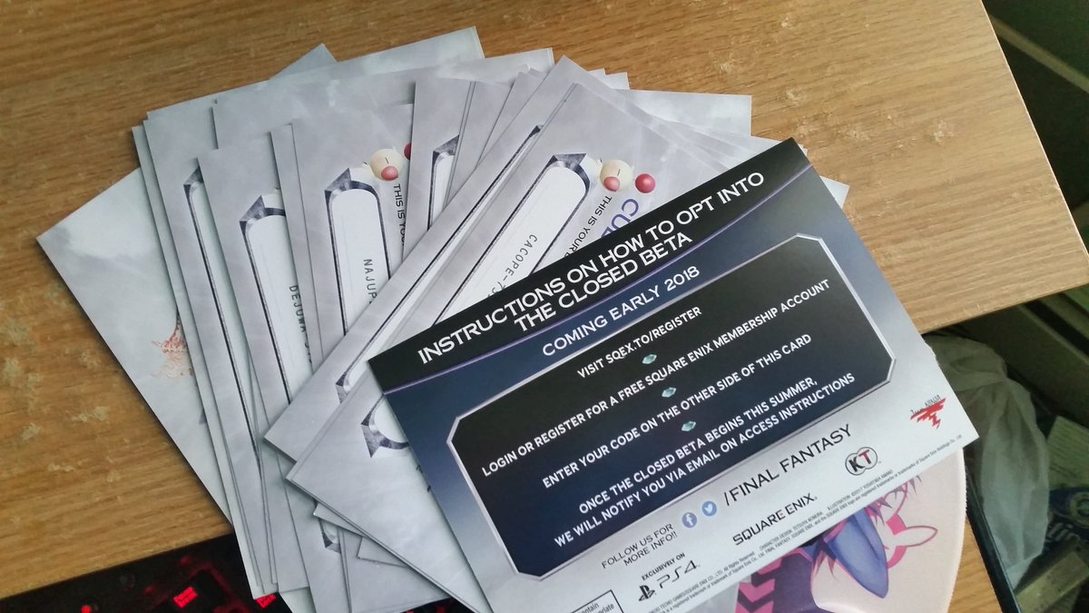 Look at all these Final Fantasy dissidia beta codes 👀👀 just like any twitter giveaway,  like and retweet this for a chance to get one