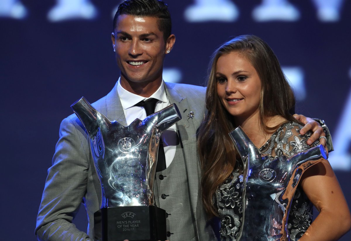 Daar staan ze dan: Cristiano Ronaldo en Lieke Martens, de besten van Europa!