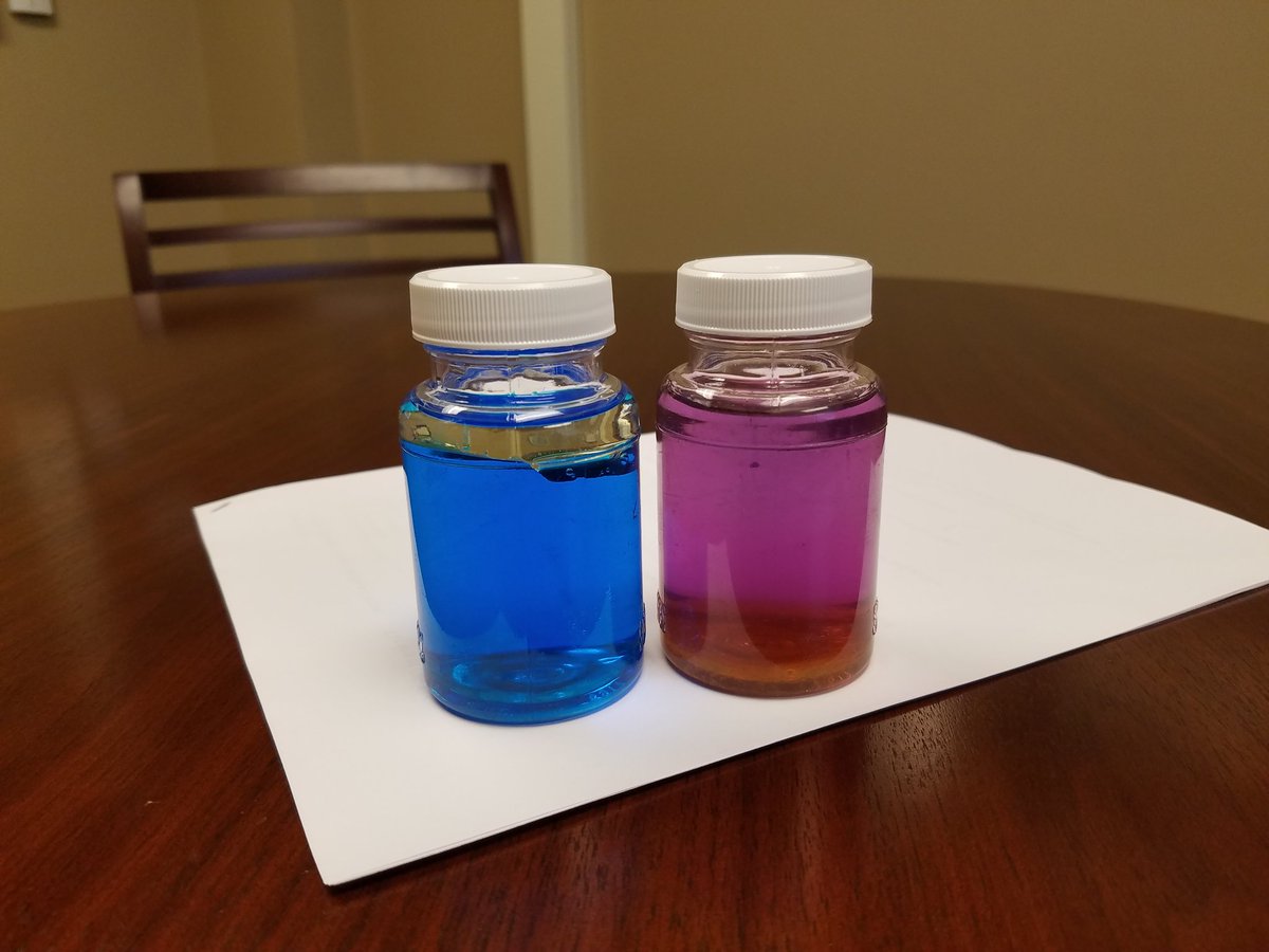 CrisJQSurbeck's tweet photo. Nothing better than food coloring, oil, and honey to teach about #HazardousWaste #contamination #LNAPL #DNAPL @olemissengineer https://t.co/tkE0U3VoxX