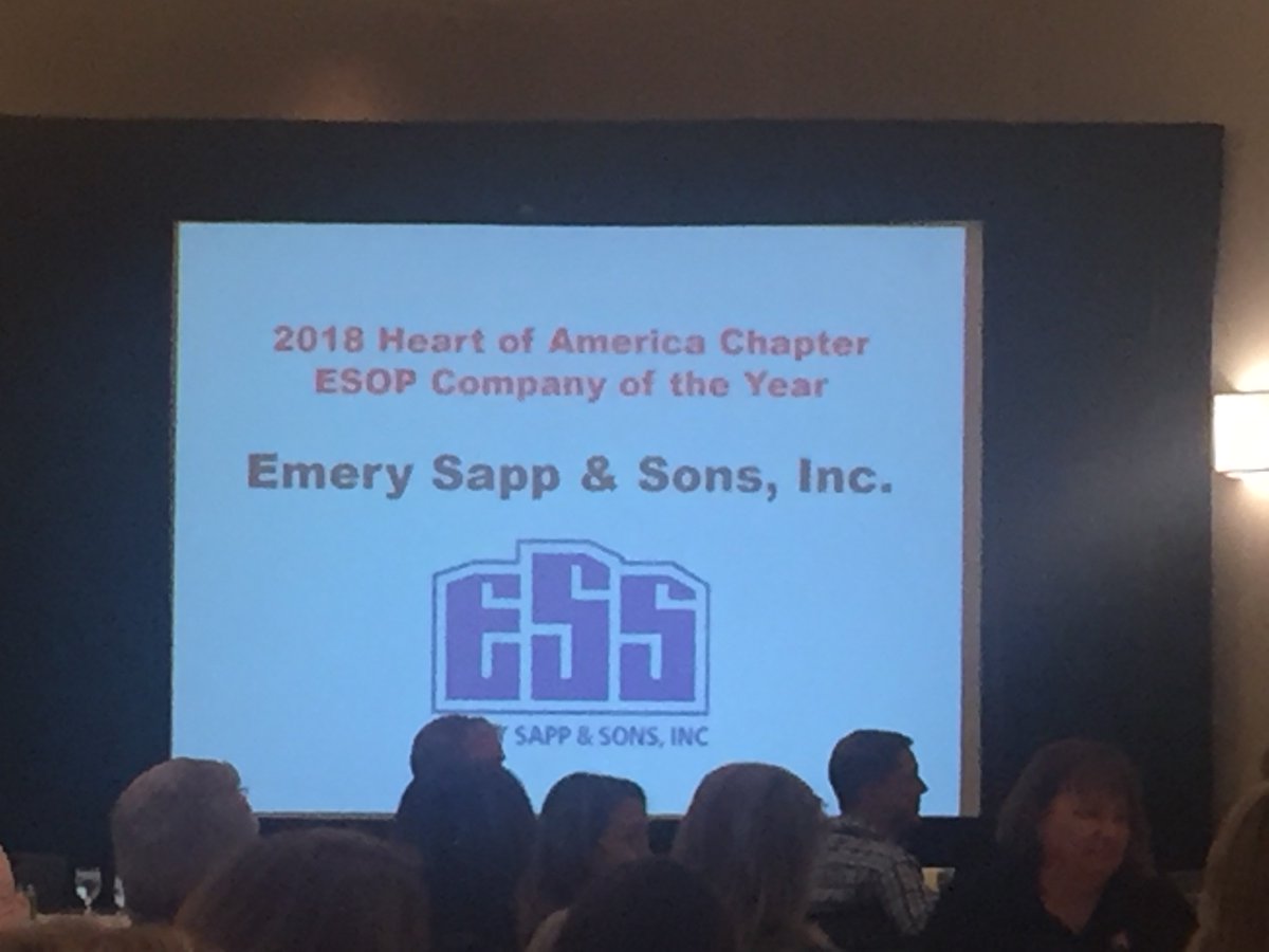 ESS_emerysapp's tweet photo. We are so honored & proud to be awarded the 2018 β€οΈ of America #ESOP company of the year!! #ESSway #OWNIT #ESS @ESOPAssociation https://t.co/QU8CoXH2cp