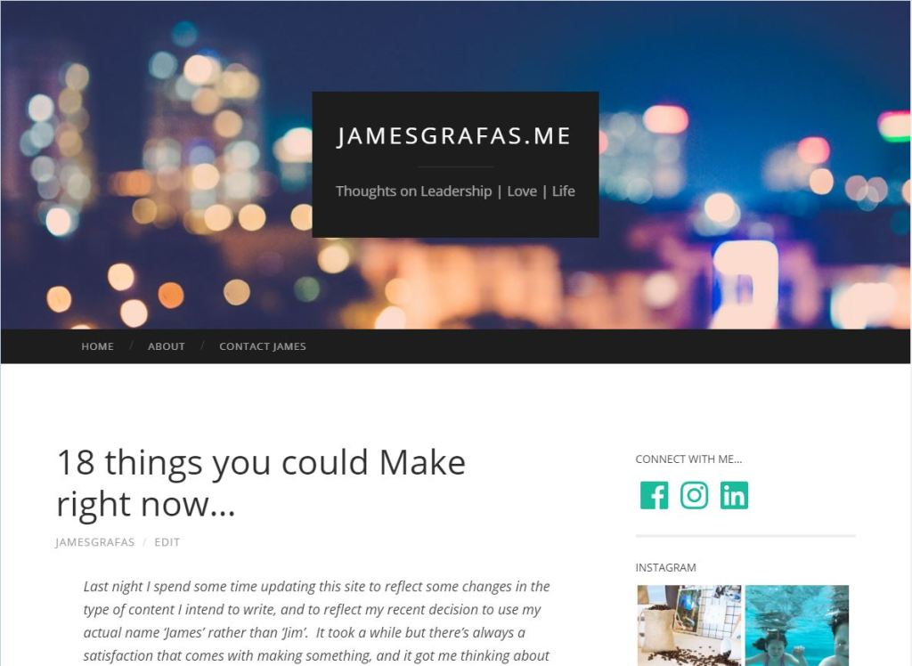 I updated my website and changed the name... and it got me thinking about making things! jamesgrafas.me/2017/08/25/18-…