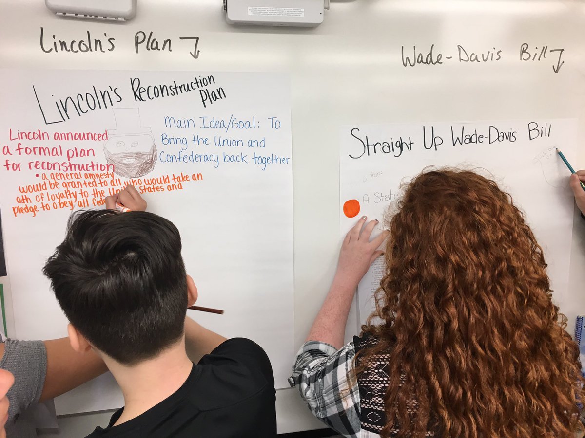 CoachTassoni's tweet photo. Just US Reconstruction and the Wade-Davis Bill... "Straight Up!" ??? We have a fun group! #USReconstruction #SocialStudies #Education https://t.co/pmvNma9s4d
