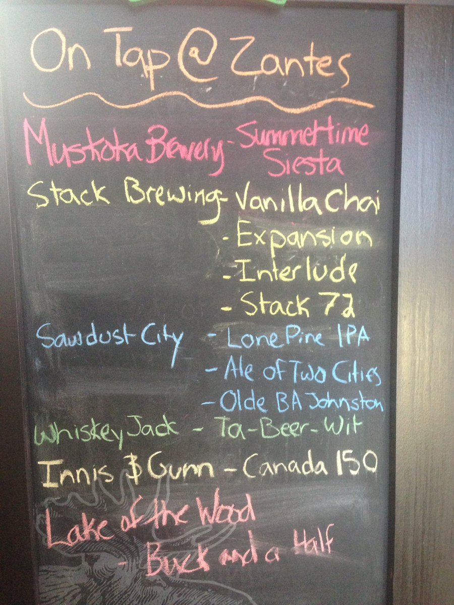 ZantesBarGrill's tweet image. Events and beer! #stackbrewing #sawdustcitybrewing #lakeofthewoods #muskokabrewery