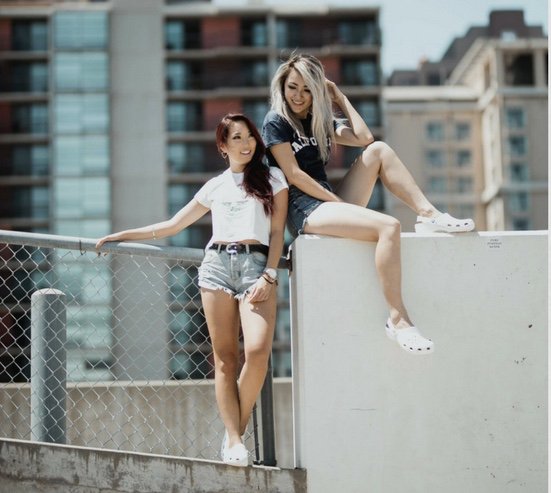 #Twinning. Show us how your squad rocks white Crocs. 📸: <a href="/ccl7lcc/">Celine Linarte</a> #RockWhiteCrocs