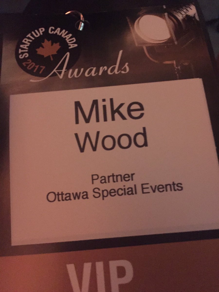 OttSpecEvents's tweet photo. Thank you so much to @Startup_Canada for asking Mike Wood to present a wonderful award tonight!  #StartupCanAwards #ottawa https://t.co/kDA5QaD1Ih