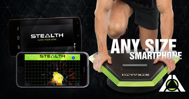 Stealth can be used with any size Smartphone. 

stealthbodyfitness.com