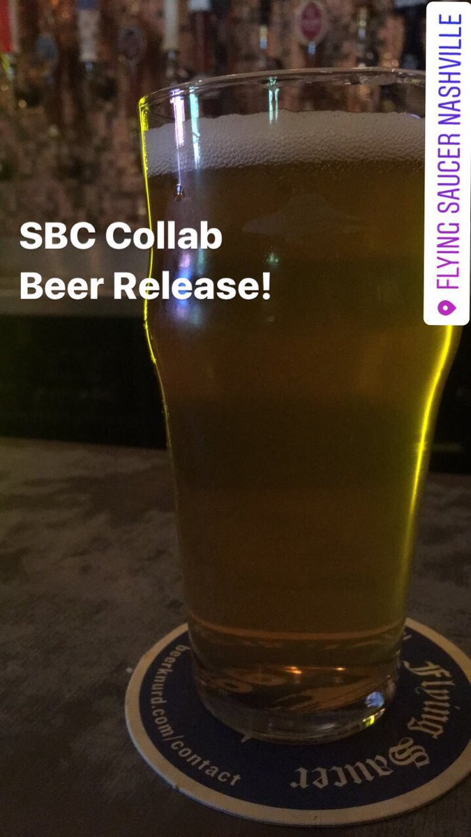 We're at <a href="/FlyingSaucerNas/">Flying Saucer Nas</a> toasting the <a href="/SouthBrewConf/">SouthernBrewersConf</a> Collab Beer! #craftbeer #sbc2017 #brewery #southernbrewers #nashville #drinkcraft