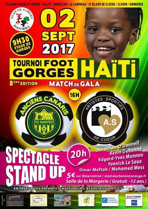 FabriceHalipre's tweet photo. #FCNantes #nantes #gorges44 #artistessportifsdecoeur #standup #afej #haiti . Venez nombreux https://t.co/PEY3IRwvb3
