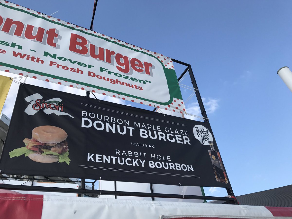 gotolouisville's tweet photo. Bourbon on a @KrispyKremeUSA burger? Only at the @kystatefair ! #LouisvilleLove #KySummer #success https://t.co/RzHeP2DMQt