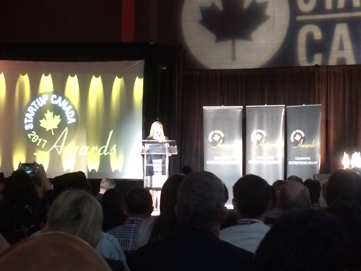 Victoria Lennox at #startupcanada awards