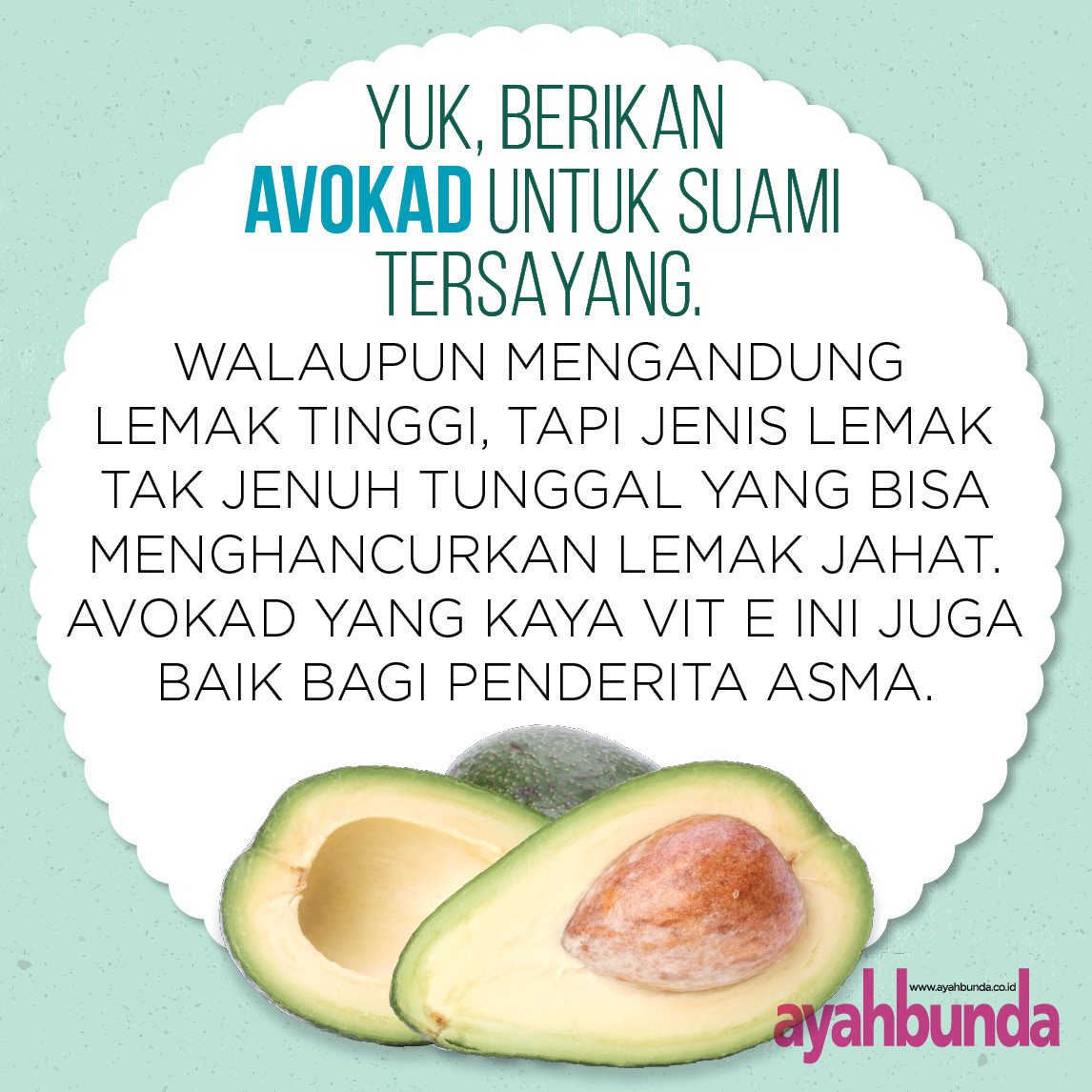 Ayahbunda's tweet photo. Yuk, berikan avokad untuk suami tersayang, Bunda. #ayahbunda #tipsAB https://t.co/NU8w0YwdRI