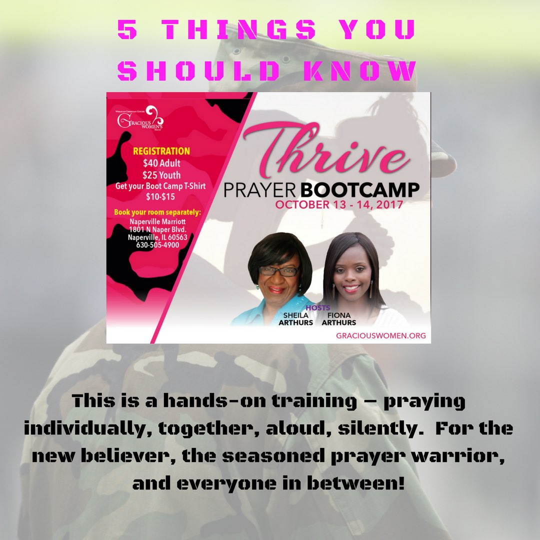 GWM_WCC's tweet photo. Develop a prayer strategy. You will leave equipped to grow, flourish, thrive!
#prayerbootcamp iamfearless https://t.co/NmcE8itK4k