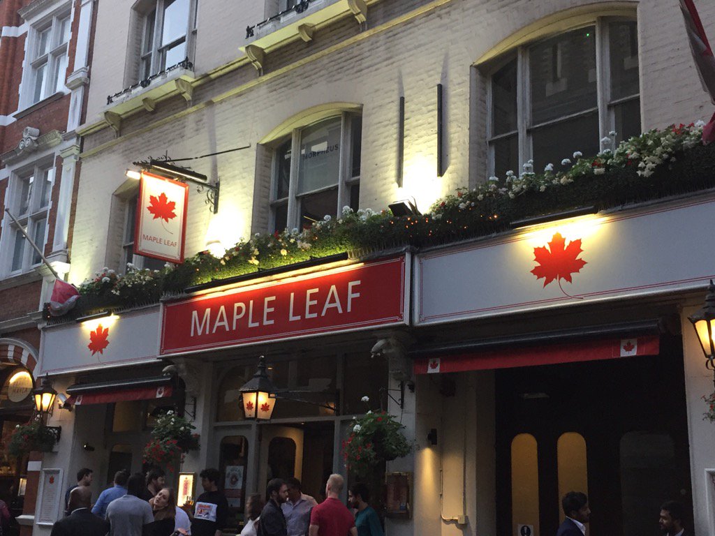 ChrisTessaro's tweet photo. After two weeks away, a London stop to feel a bit at home. #mapleleafpub https://t.co/sWNq4T9j87