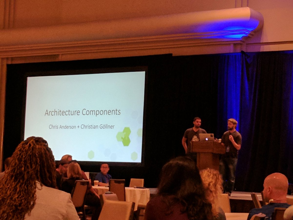 KumarDevaashish's tweet photo. Architecture Components : Lifecycle , LiveData, ViewModel ,Room by Chris &amp; Christian from UK team #AndroidSummit2017 https://t.co/JLUpVvlITz