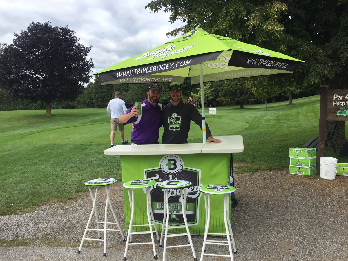 TeamGameDay's tweet photo. A huge thanks to @Triplebogey for coming out and making #GolfForeALS⛳️ such a great event. #Cheers #BetterHitAnother https://t.co/CuxXq9Hgww