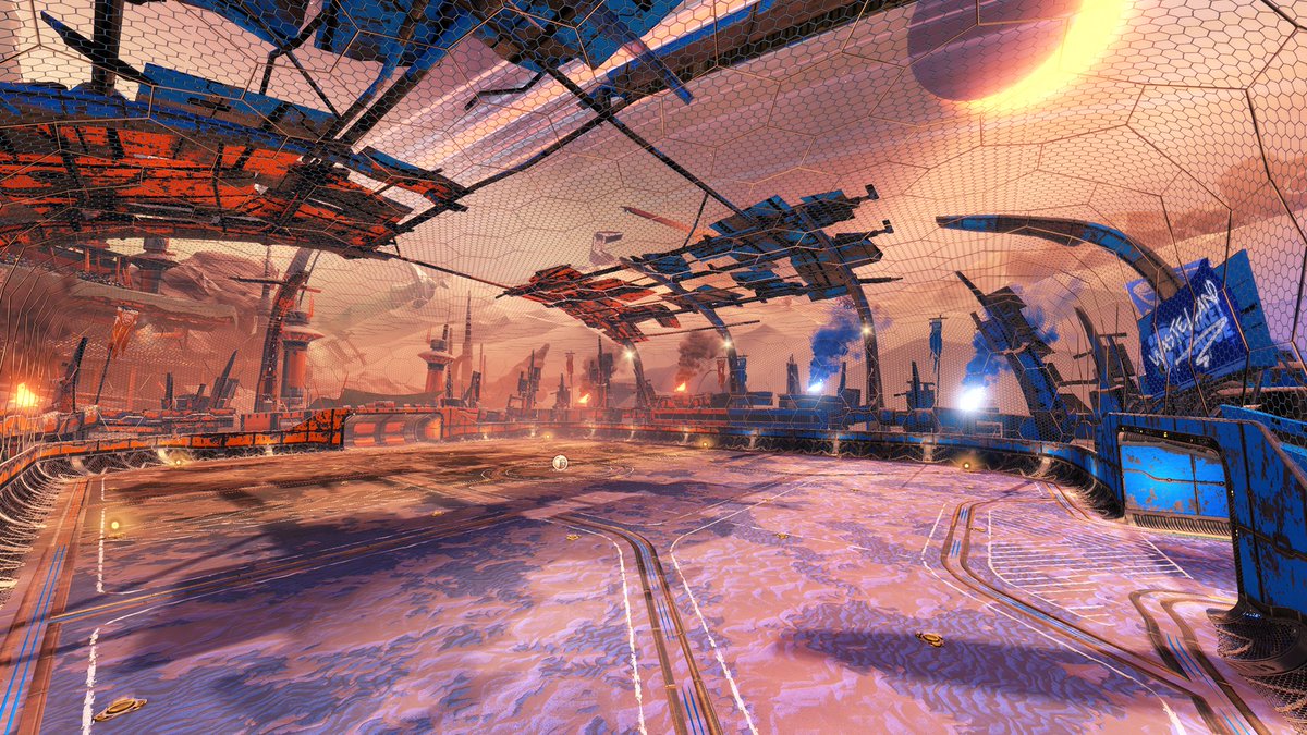 RocketLeague's tweet photo. Our Autumn Update kicks off a new philosophy on Standard Arenas, has re-designed Wasteland &amp; Starbase ARC! Details: https://t.co/5Dalc4KJew https://t.co/ScAmyM2Znt