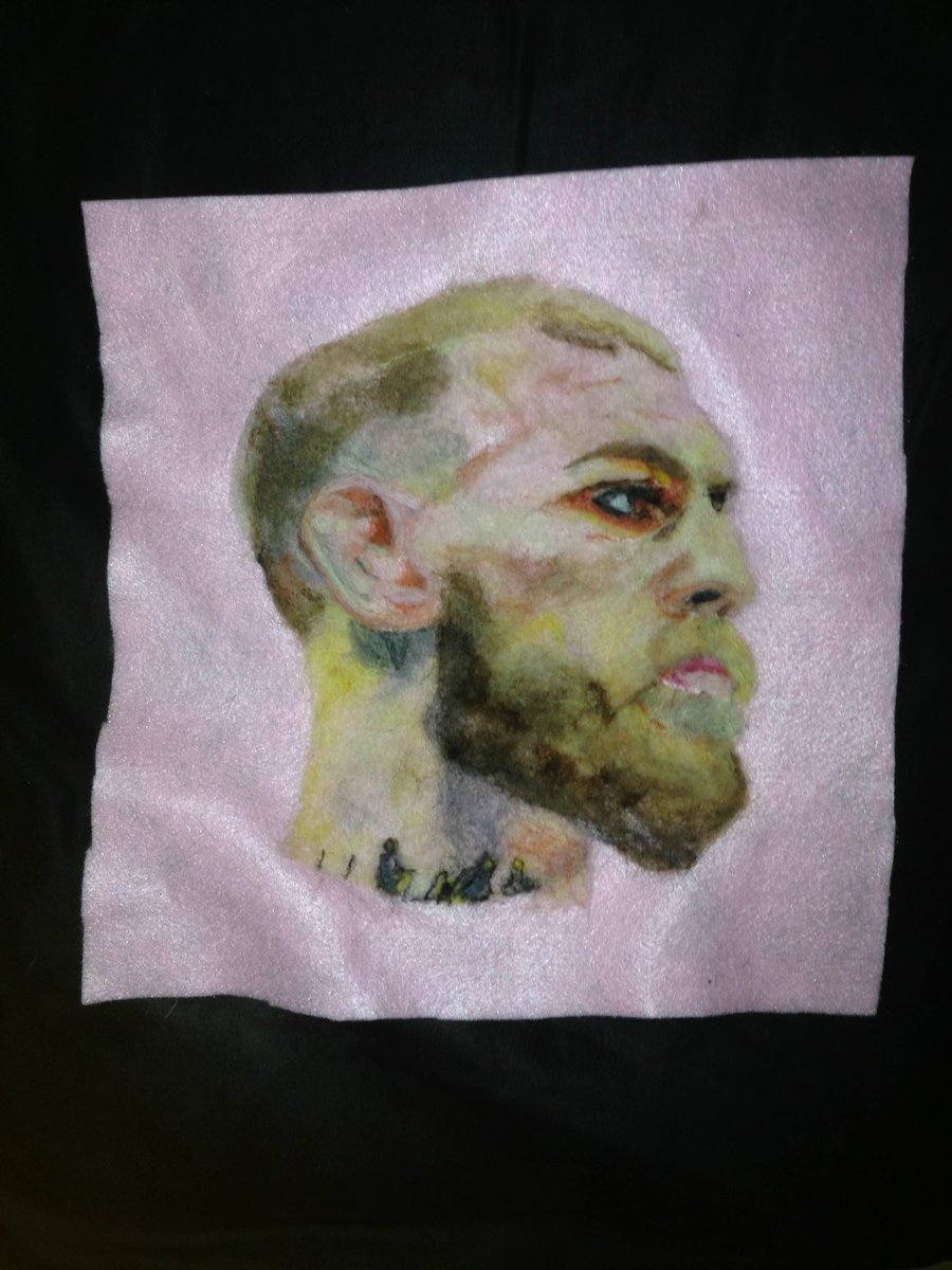tefal67's tweet photo. #ConnorMcGregor #needlefelt #MMA #woolportrait https://t.co/AE83L4OZ5I