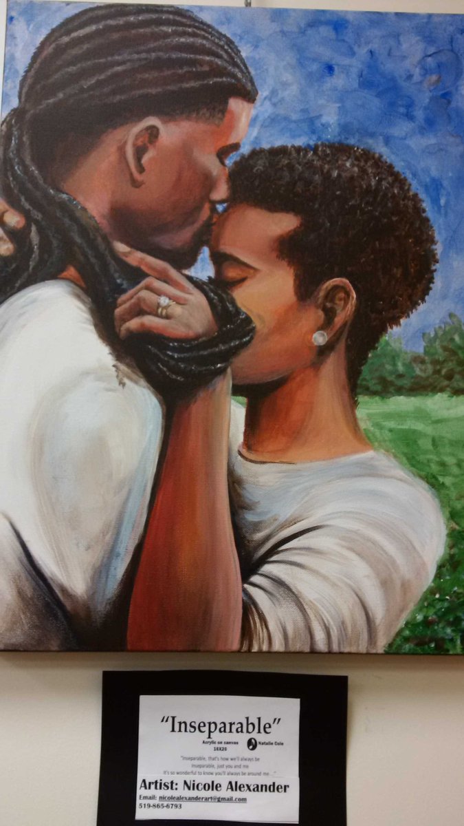 HelenStratigos1's tweet photo. Striking art by Nicole Alexander. #ScarbTO #TOarts #TOpoli #WoodsideLibrary @torontolibrary https://t.co/QZWPoGH7sN