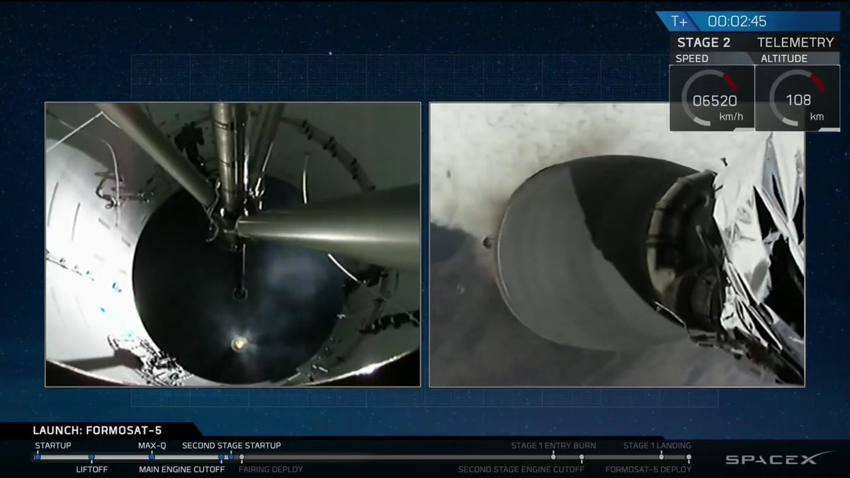 DanSpace77's tweet image. LIFTOFF!!! #SpaceX #Falcon9 #Formosat5 🍀