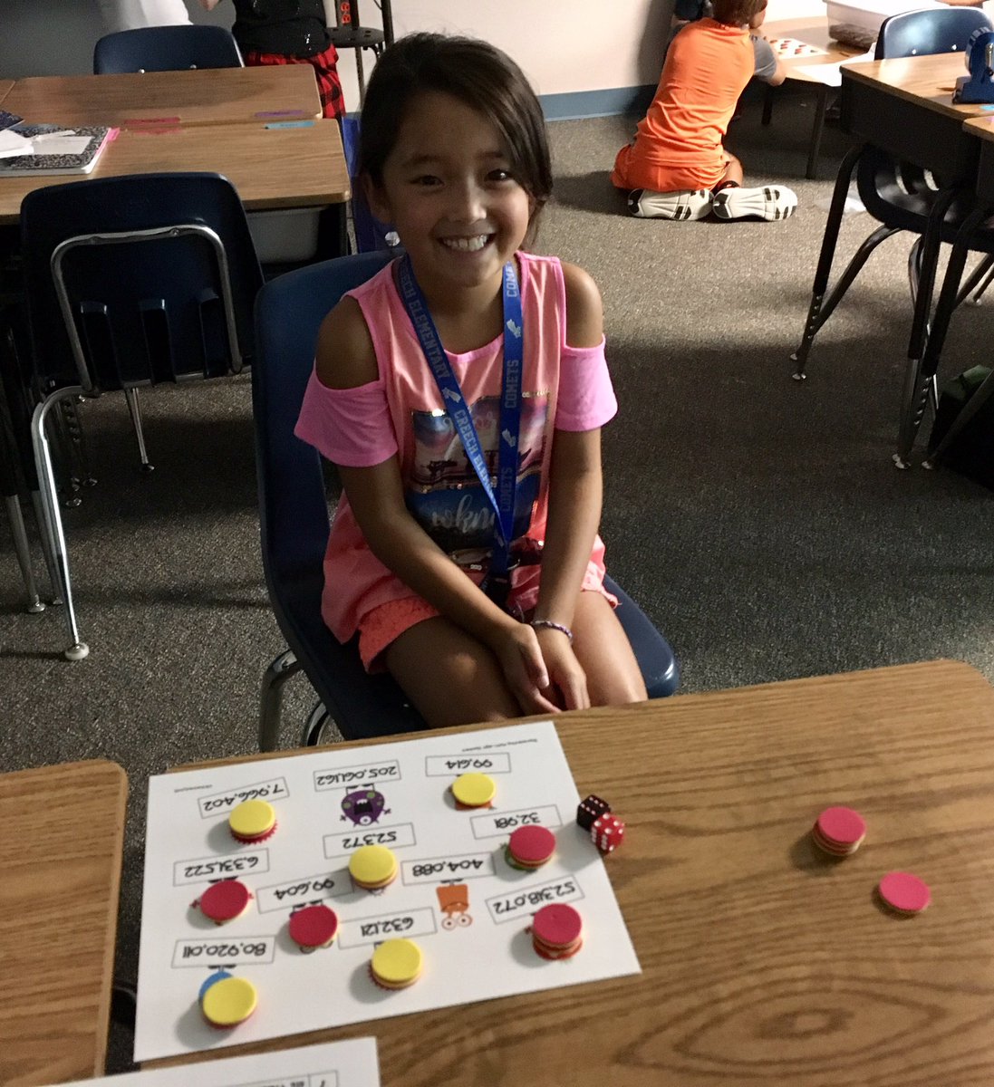 This sweet friend told me that she used to not like math but this year she does. Made my day! #doingsomethingright #creechpride