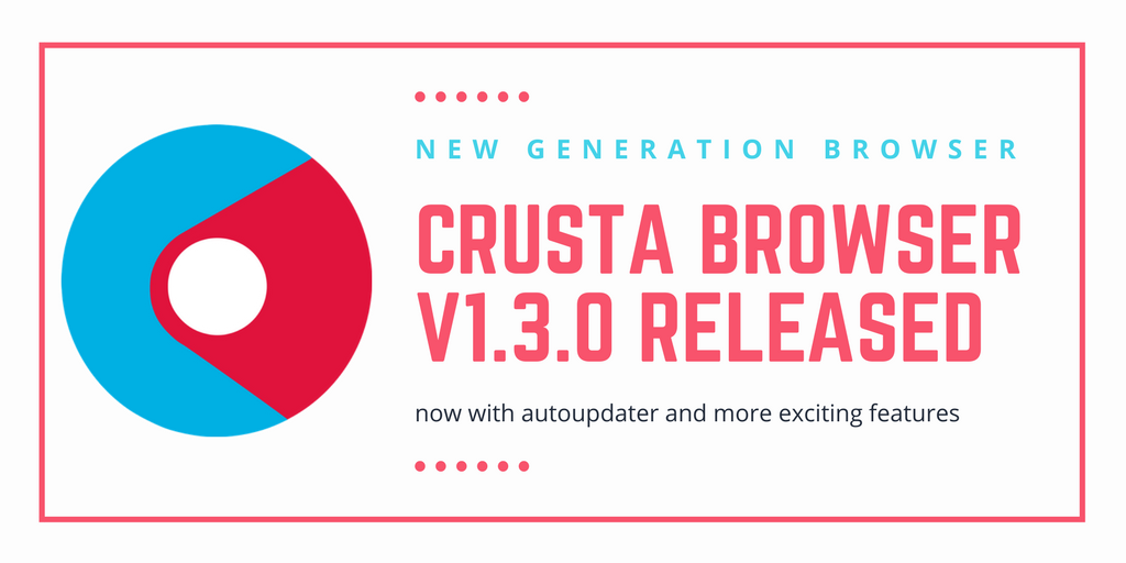 CrustaBrowser's tweet photo. Crusta Browser now with auto updater visit https://t.co/wzlO8iQTjL
#crustabrowser #crusta #autoupdate #newgenbrowser https://t.co/XJM2h4jOp7