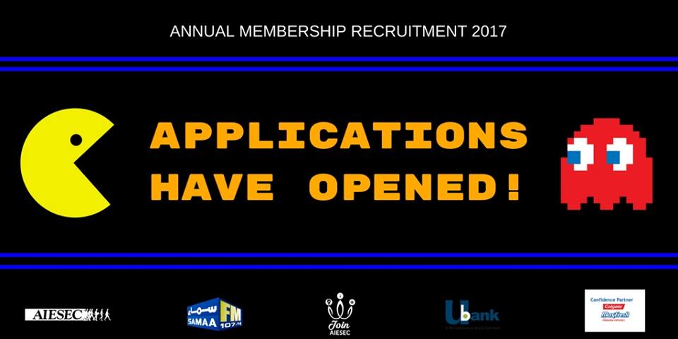 AIESECLahore's tweet photo. AIESEC membership recruitment applications have now opened!
ILink: https://t.co/CwbWM5LUNq
#AnnualRecruitment2017 #ApplicationsAreNowOpen https://t.co/rxOX5xE1br