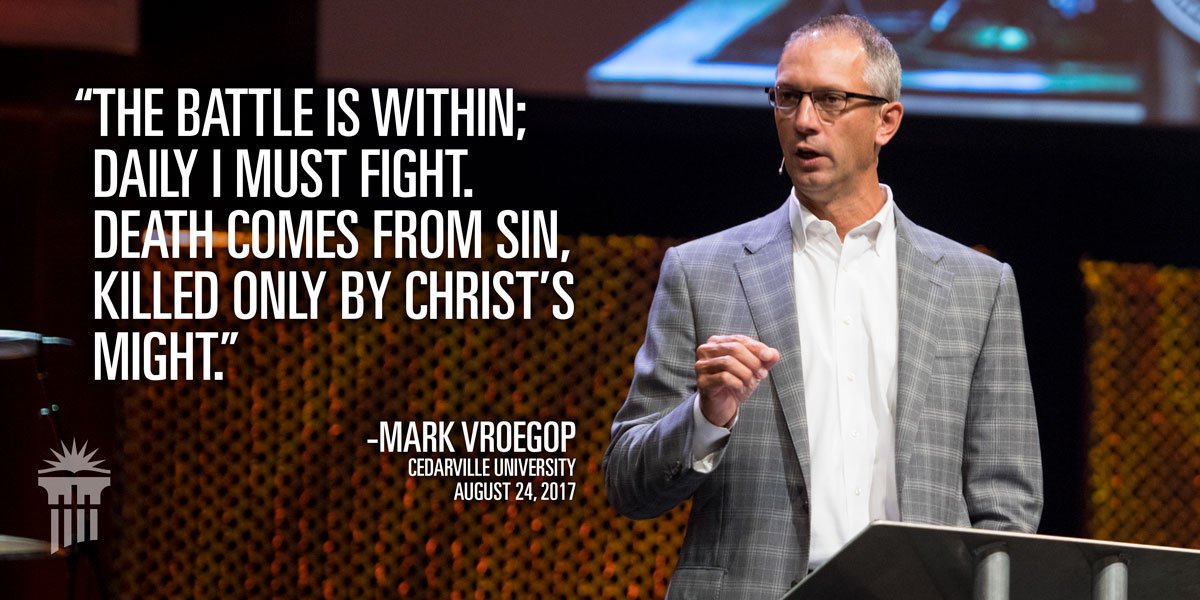 cedarville's tweet photo. Truth, from @MarkVroegop. #FallBibleConference https://t.co/mrvf1Mr3Ya