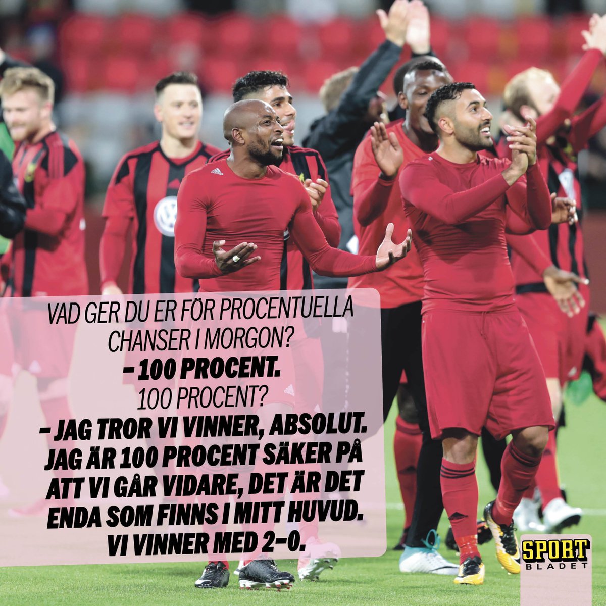 sportbladet's tweet photo. Ghoddos var aldrig orolig. https://t.co/O2KFU8jv9T