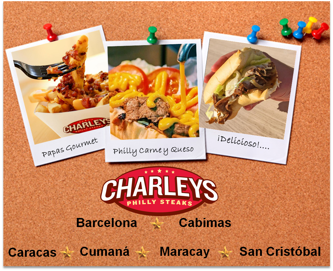 CharleysVE's tweet photo. Calidad y sabor adictivo.... Estamos en #barcelona #cabimas #caracas #maracay y #sancristobal https://t.co/o0aYfjZqhL