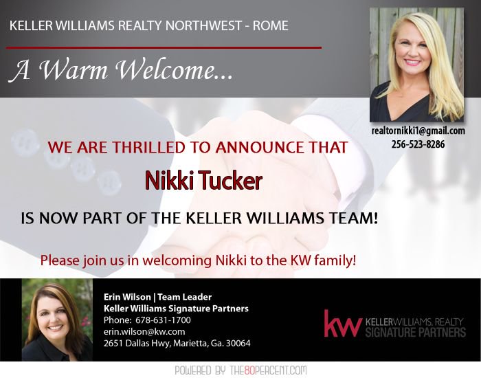 The80PercentCo's tweet photo. We have a handful of New Agent Welcome designs ready for you to use! #WelcometotheKWFamily https://t.co/HgPztRE63h