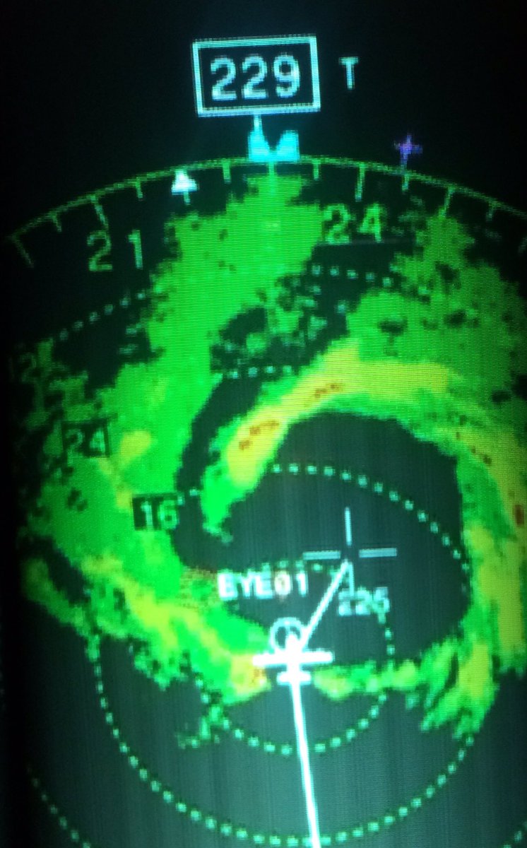 53rdWRS's tweet photo. A look inside #hurricaneharvey as well as a peek at the radar from an earlier flight today. #hurricanestrong https://t.co/JogLMqup8k