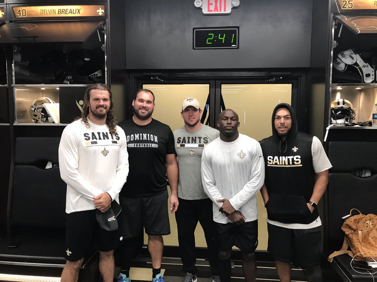 All 5 <a href="/SMU_Football/">Bill "Boss Hogg" Armstrong</a> #Mustangs holding it down in New Orleans.
#WhoDat
#Saints
#SMU 
#PonyUp