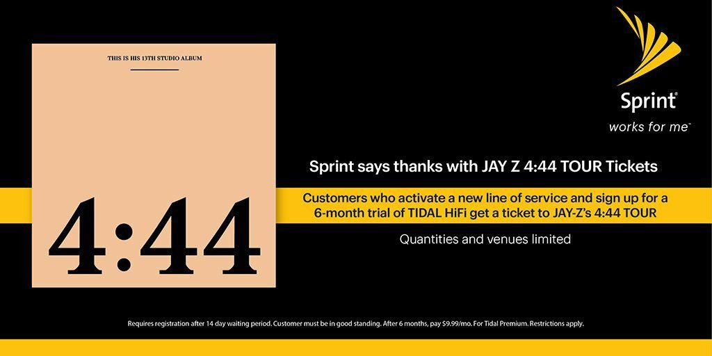 sprintdobbin's tweet photo. Switch to #Sprint this Saturday and get tickets to Jay-Z #444Tour! Supplies limited. Call now and set an appointment! @Sprint4DMV @rbpterp https://t.co/KeD9oQ5Osc