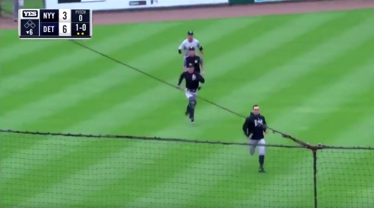 Madness... Even the bullpen cleared!