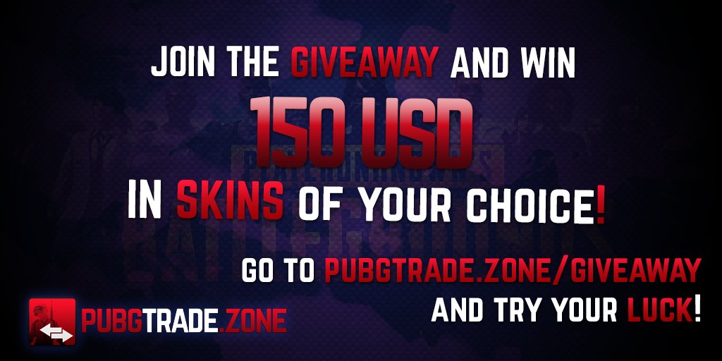 pubgtradezone's tweet photo. We've just launched https://t.co/qqGcUT9FGc - the safest zone to #trade your #PUBG skins! Win 150USD in skins! https://t.co/KLIo1E9HmW https://t.co/kEy1D3HkLr
