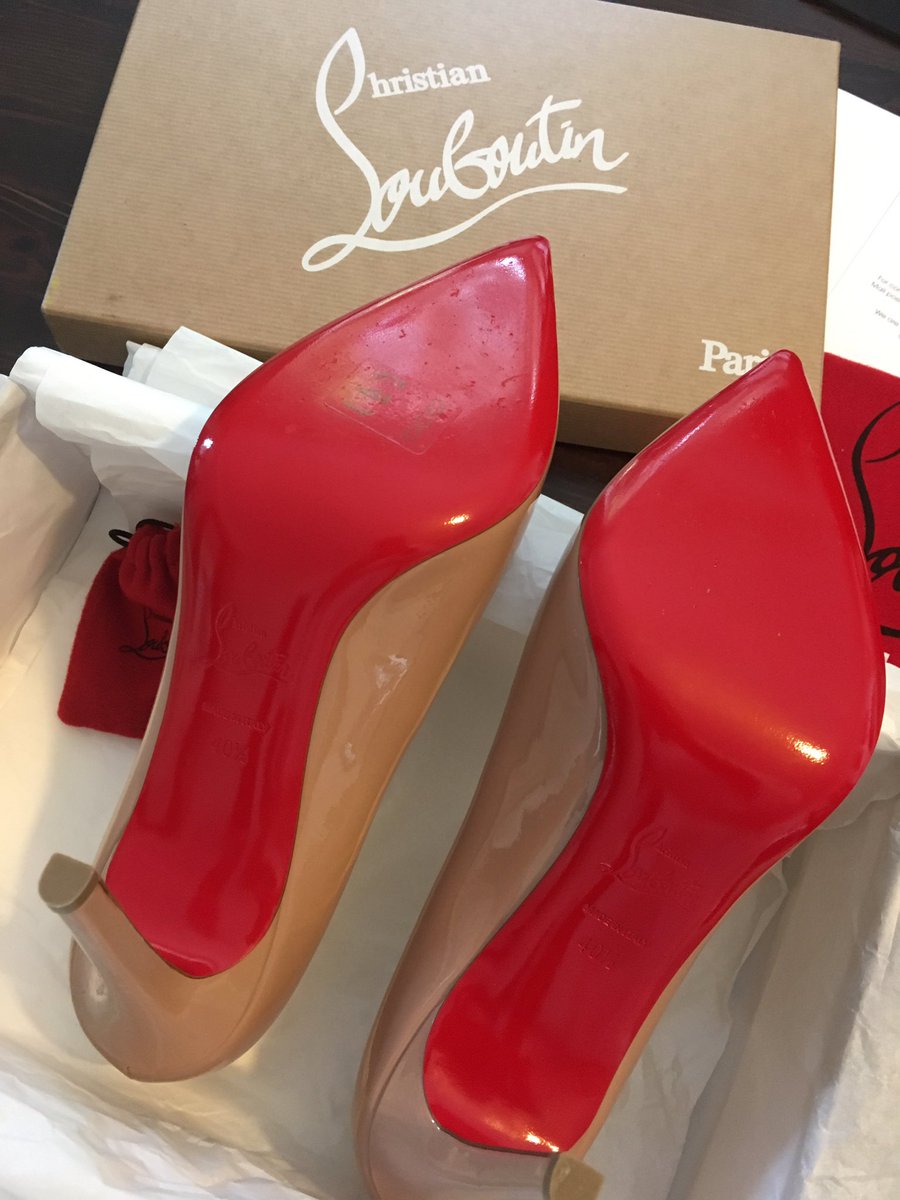PlanAEvents's tweet photo. Here are photos of the shoes to show the condition. It's obvious I've never worn these out! @Selfridges @LouboutinWorld https://t.co/rMAla6gQLA