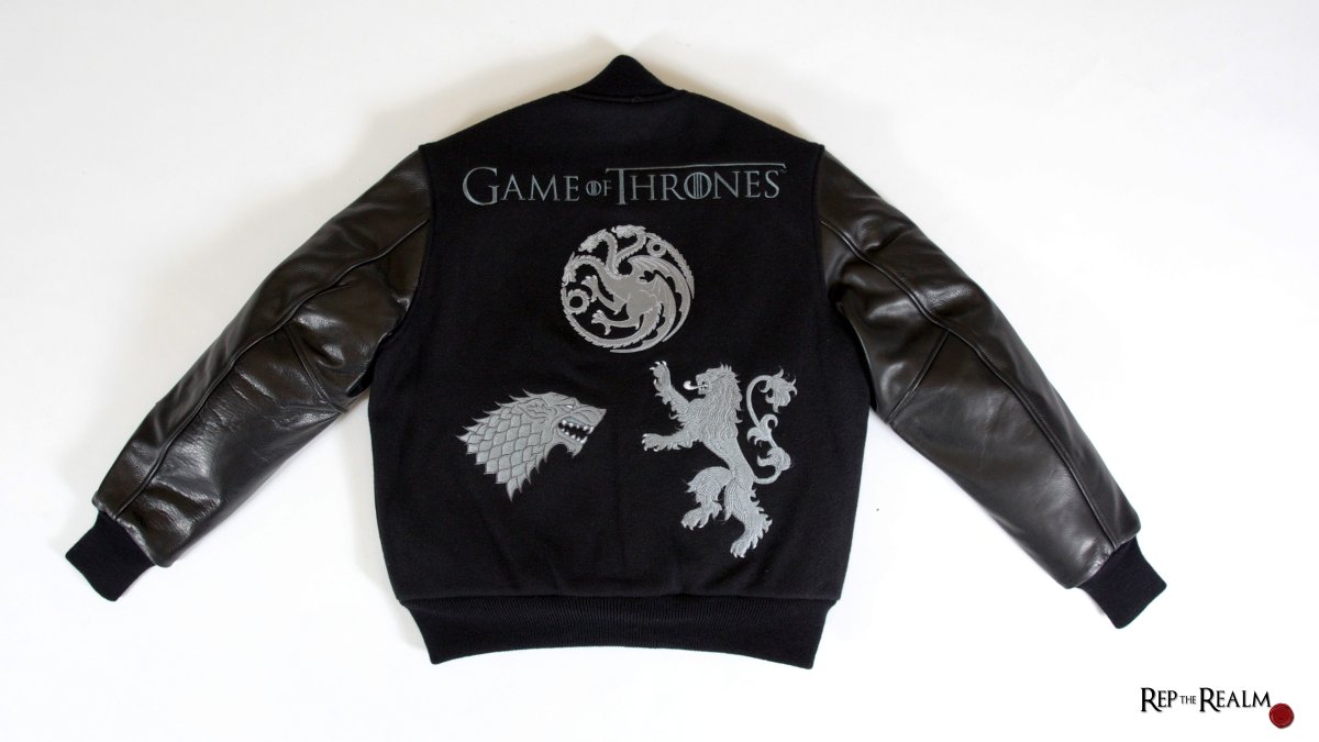 GameOfThrones's tweet photo. #ReptheRealm
Check out how @bbcicecream brings #GameofThrones family loyalty to the varsity jacket. https://t.co/jVNRv9QfXw