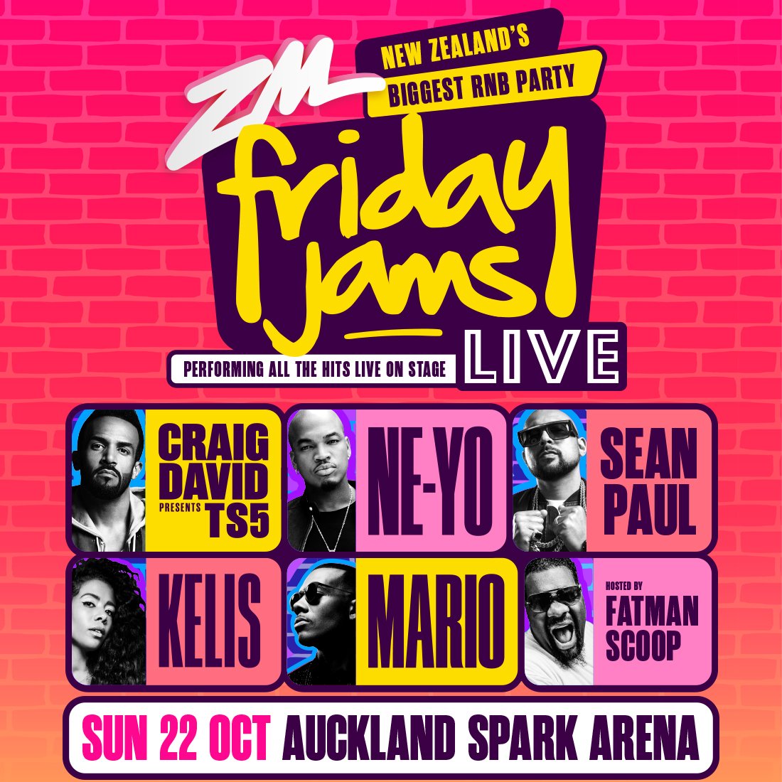 FridayJamsLive's tweet photo. The ultimate throwback concert is here! ZM's @FRIDAYJAMSLIVE is hitting up Spark Arena this Labour Weekend! https://t.co/xFUHuWk1MC https://t.co/4rCoJ7Q4XM