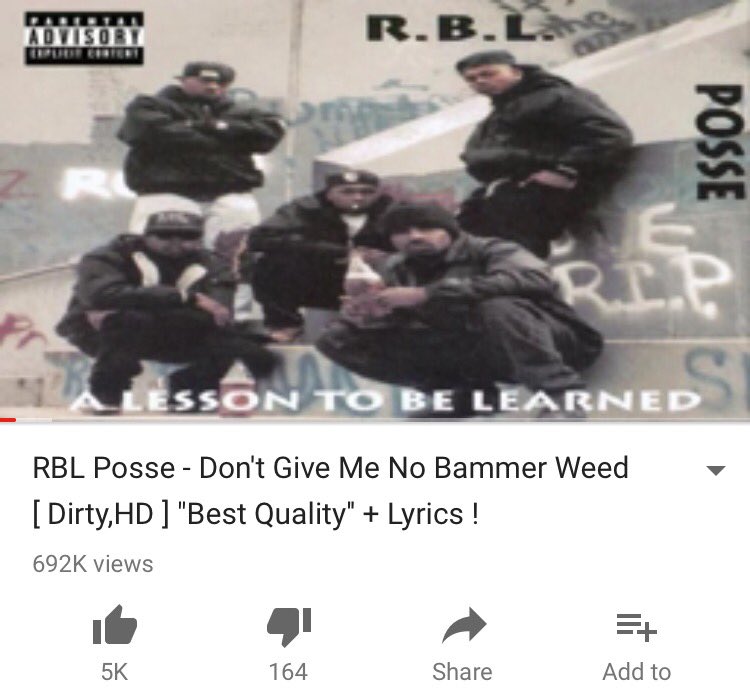 DailyFireee's tweet image. Daily 🔥
RBL Posse ~ Don't Give Me No Bammer Weed 
#Dailyfireee