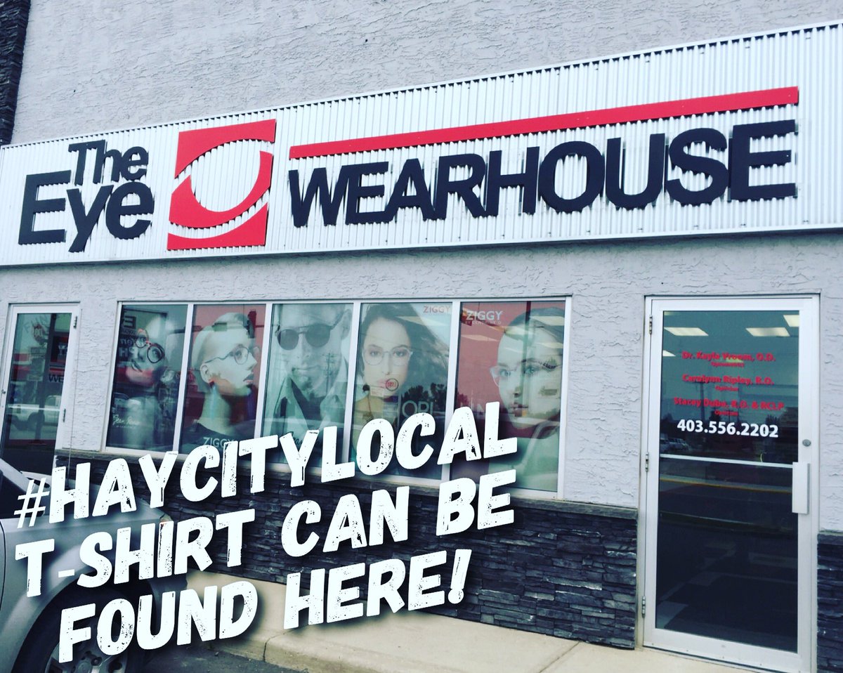 uPickKoffee's tweet photo. We passed the the #haycitylocal Tshirt to our friends @TheEyeWearhouse #SupportLocalOlds #myOlds #olds https://t.co/MMxT2FQF4k