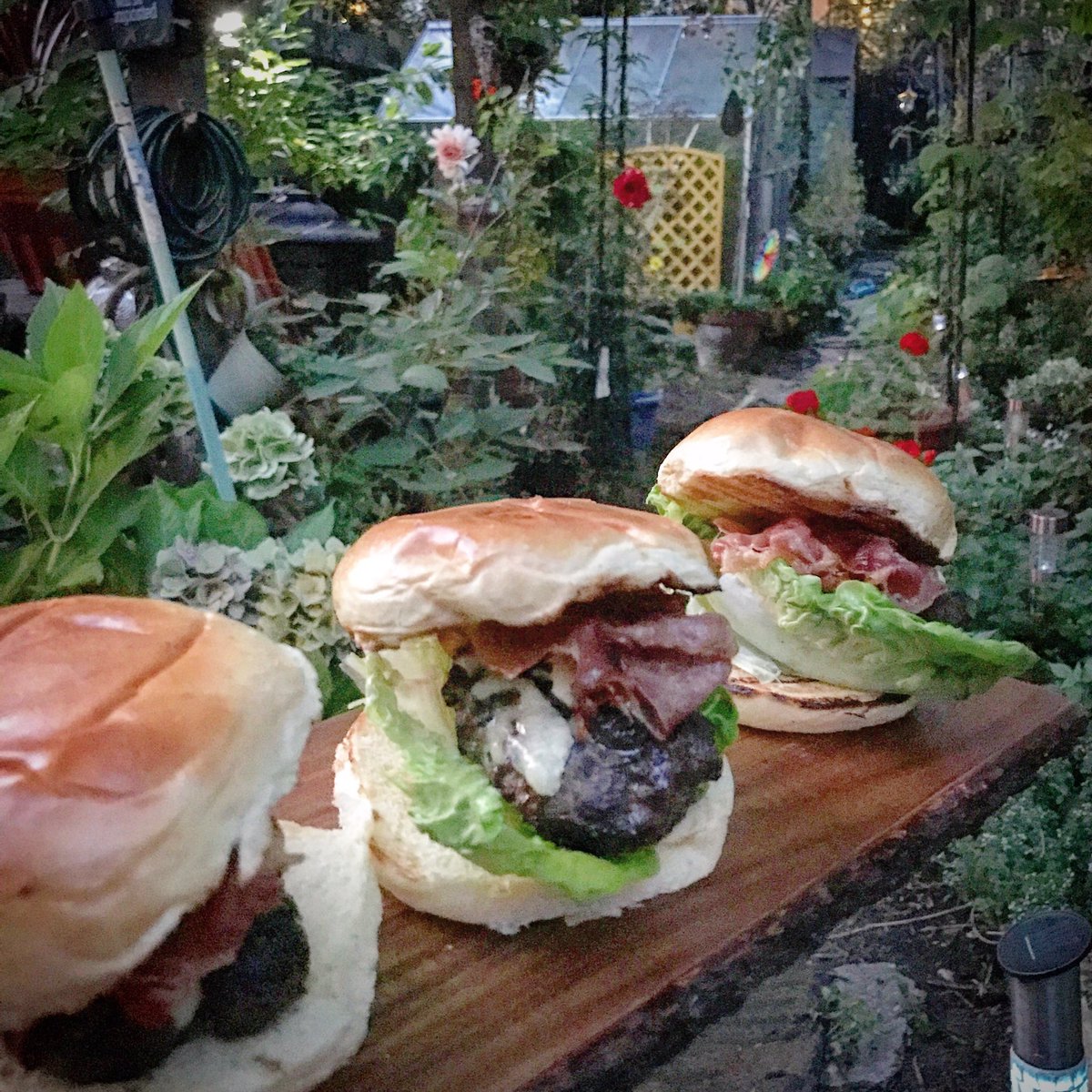 TheBigGayAl's tweet photo. #nationalburgerday with homemade all #beef patties, grilled #Parma ham and #DevonBlue cheese in a #brioche bun. https://t.co/8a0OYqw94G