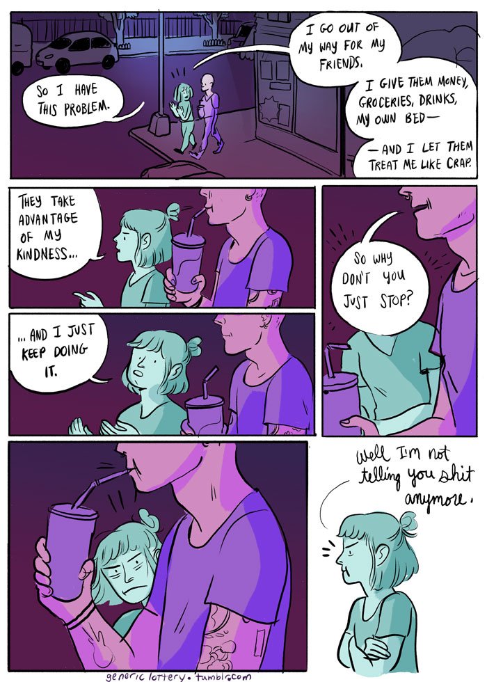 finally made a new #comic : there's giving advice and then there's shit no one asked for ? 