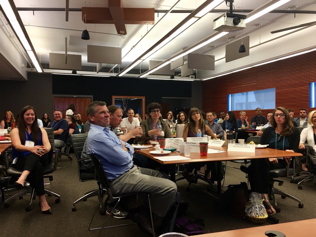 humberpresident's tweet photo. Wonderful to have lunch with our new full time faculty! #WeAreTalent @EileenDeCourcy https://t.co/csX2cqu4EM